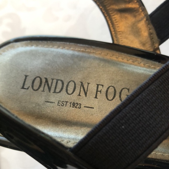 London Fog Size 10 Nadeen NAVY Strappy Dress Slingback Shoes/Sandals Glitzy NWOT - Picture 11 of 11